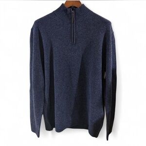 Brand New Men's Quarter-Zip Wool Sweater Size Large